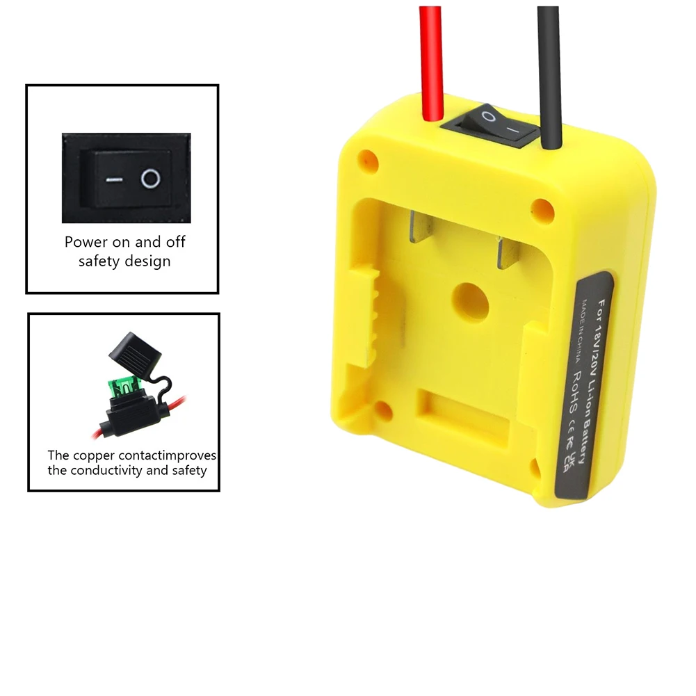 1pc For De-Walt 18V/20V Max Battery Adapter With Fuse To Dock Power Connector DCB205 Power Tools Parts Replacement
1pc For De-Walt 18V/20V Max Battery Adapter With Fuse To Dock Power Connector DCB205 Power Tools Parts Replacement