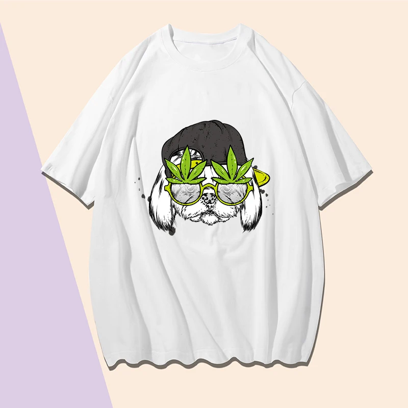 Hip Hop Green Leaf Glasses Dog Printing Tshirt L XL XXL XXXL White Round Neck Cotton Man Casual T-shirt Large Size Clothing
Hip Hop Green Leaf Glasses Dog Printing Tshirt L XL XXL XXXL White Round Neck Cotton Man Casual T-shirt Large Size Clothing