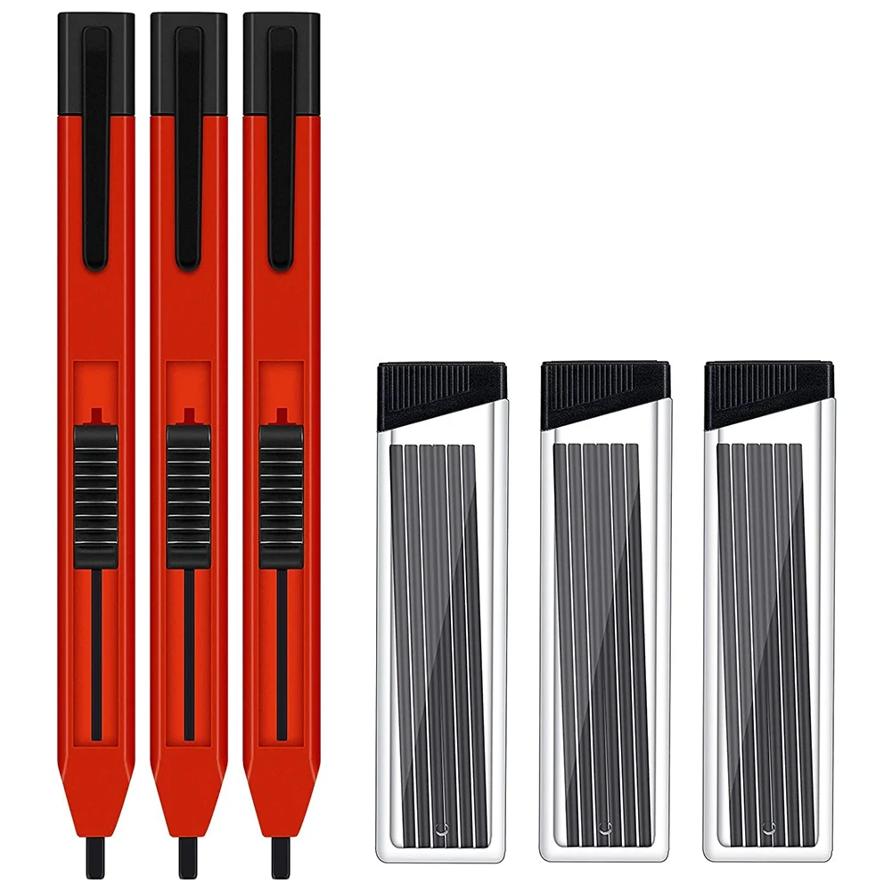 3 Sets Of Mechanical Carpenter'S Pencil Practical Marking Tools, Suitable for Carpenter Painting Carpenter Architect
3 Sets Of Mechanical Carpenter'S Pencil Practical Marking Tools, Suitable for Carpenter Painting Carpenter Architect