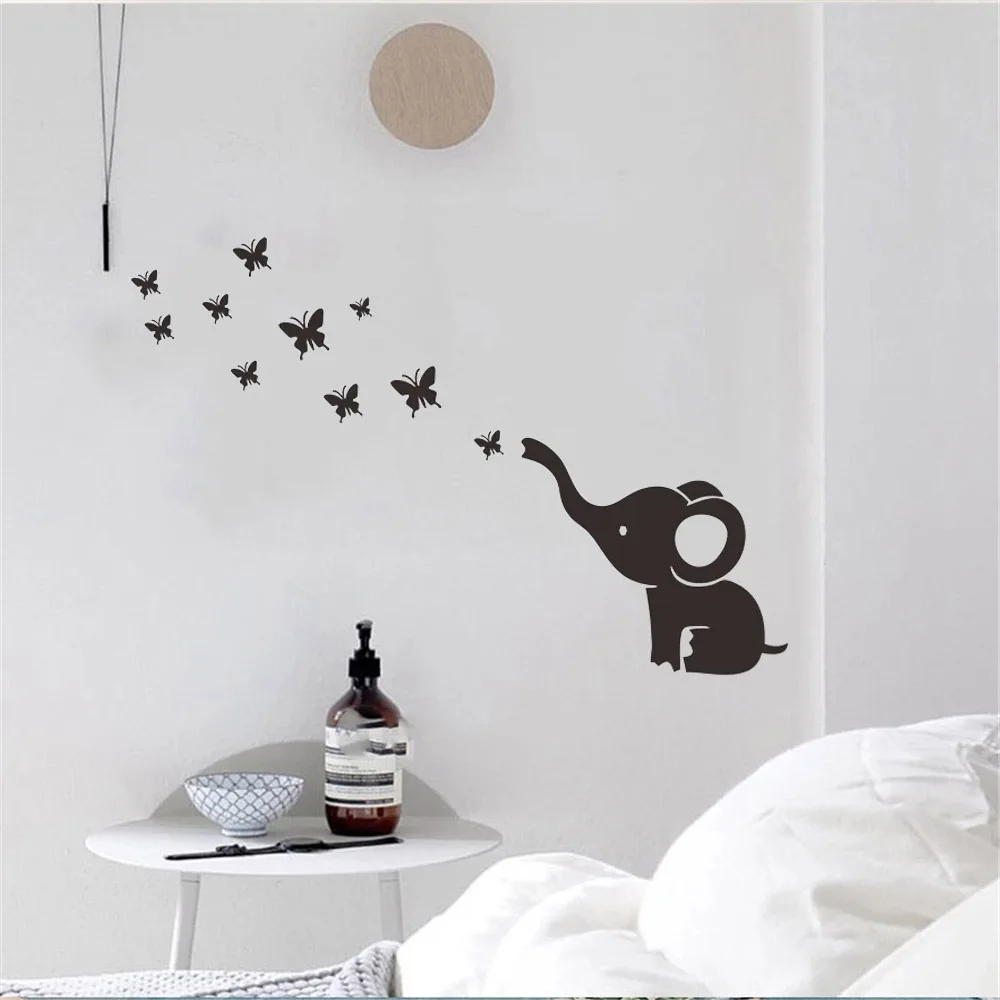 Baby elephant and butterfly Wall Sticker for kids baby room home decoration Mural Decals wallpaper Cartoon animal 3909
Baby elephant and butterfly Wall Sticker for kids baby room home decoration Mural Decals wallpaper Cartoon animal 3909
