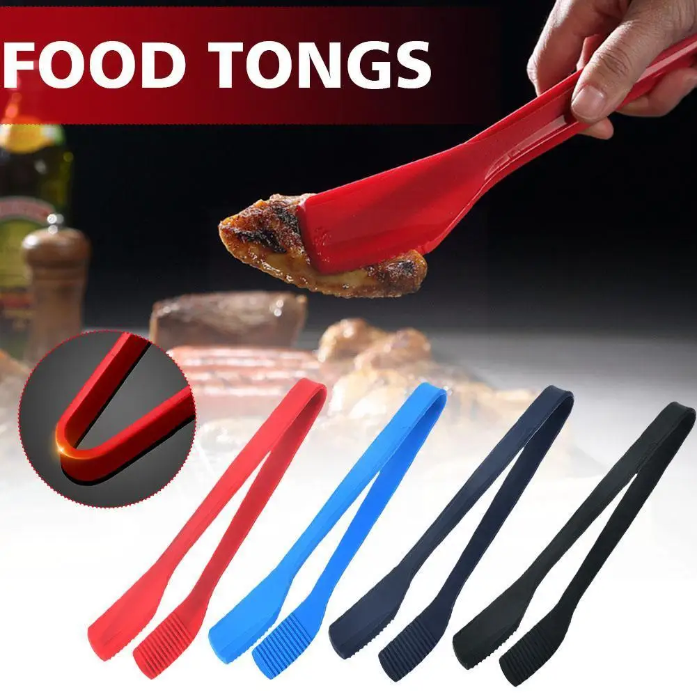 

Kitchen Silicone Non-Slip Food Clip Buffet Steak Bread Barbecue Tongs Spatula Sandwich Baking Clamps Cooking Utensils for H V1T1