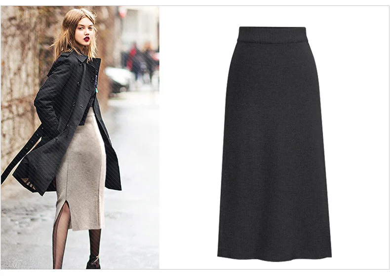 Women's Knitted Pencil Skirt, High Waist, Split, Medium Length, 6xl, Autumn and Winter
Women's Knitted Pencil Skirt, High Waist, Split, Medium Length, 6xl, Autumn and Winter