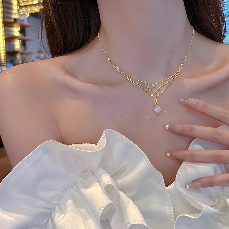 MENGJIQIAO Korean Elegant Imitation Pearl Pendant Necklace For Women 2022 Fashion Stainless Steel Chain Choker Party Jewelry
MENGJIQIAO Korean Elegant Imitation Pearl Pendant Necklace For Women 2022 Fashion Stainless Steel Chain Choker Party Jewelry