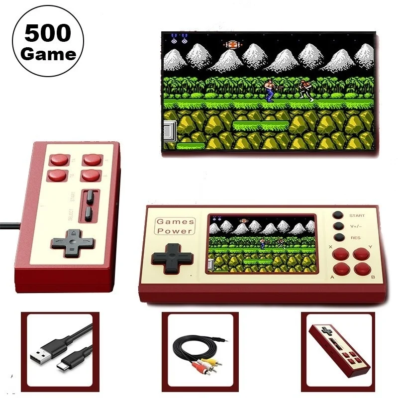 Built-in 500 Games Handheld Game Console Retro Portable Video Game With Gamepad Support Av Output 3.2 Inch Mini Gaming Player
Built-in 500 Games Handheld Game Console Retro Portable Video Game With Gamepad Support Av Output 3.2 Inch Mini Gaming Player