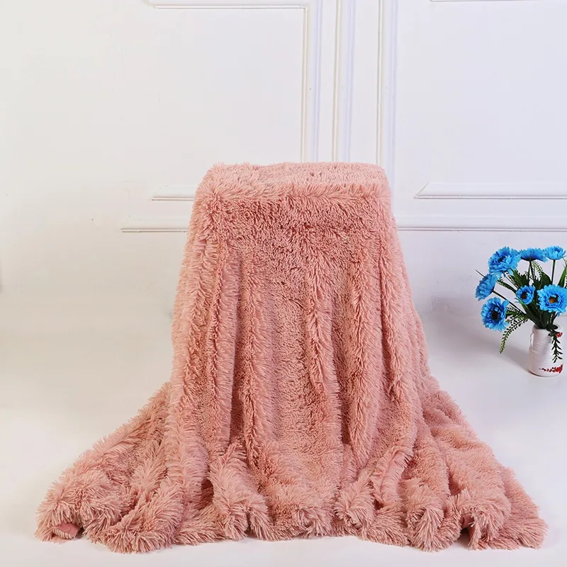 

Soft Fur Throw Blanket On The Couch Long Shaggy Fuzzy Fur Faux Bed Sofa Blankets Warm Cozy With Fluffy Sherpa