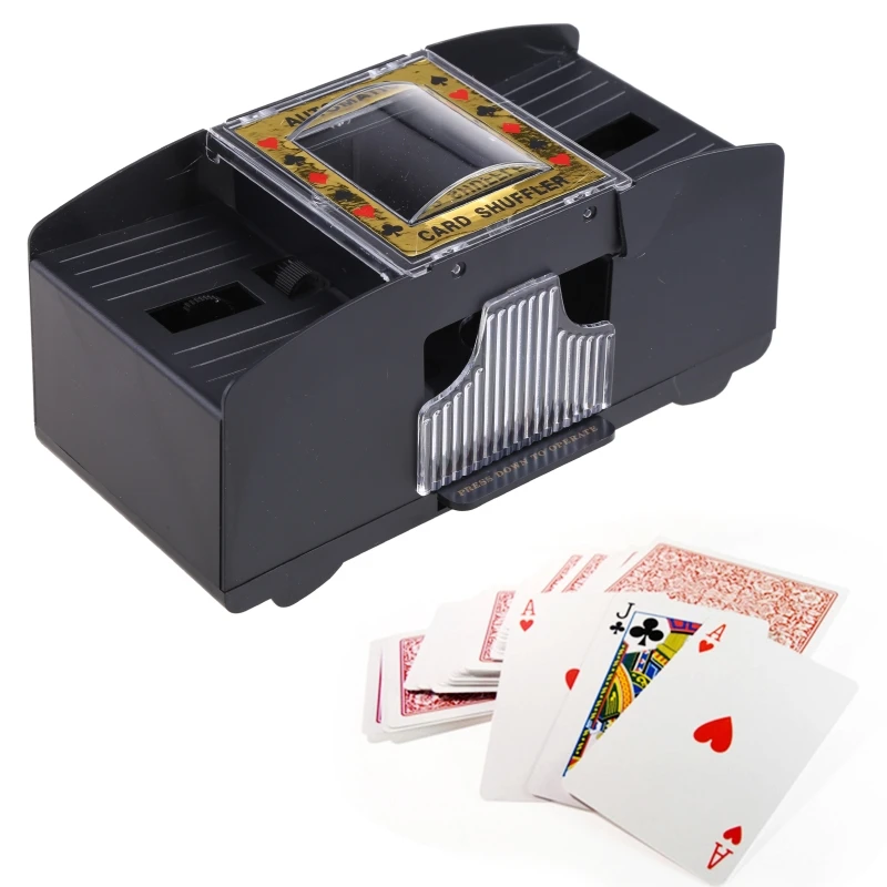 Automatic Poker Card Shuffler Board Games Battery Operated Playing Cards for Shuffle 2 Deck Automatic Hand Crank Home Card Games
Automatic Poker Card Shuffler Board Games Battery Operated Playing Cards for Shuffle 2 Deck Automatic Hand Crank Home Card Games