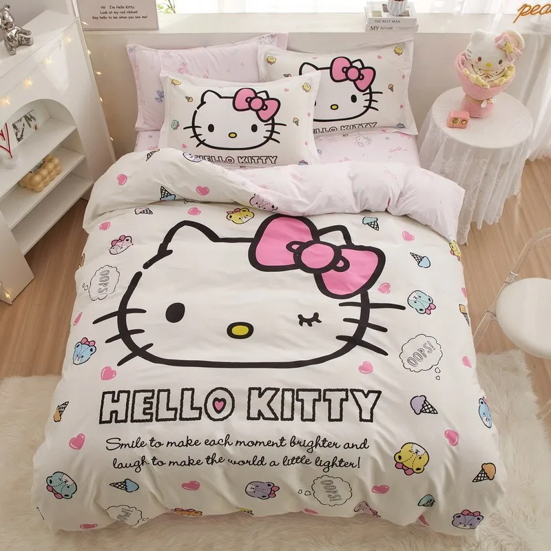 Sanrio Kuromi Cotton Cartoon Bed Sheets, Quilt Covers and Fitted Sheets, Comfortable and Warm for Upper and Lower Beds 
Sanrio Kuromi Cotton Cartoon Bed Sheets, Quilt Covers and Fitted Sheets, Comfortable and Warm for Upper and Lower Beds