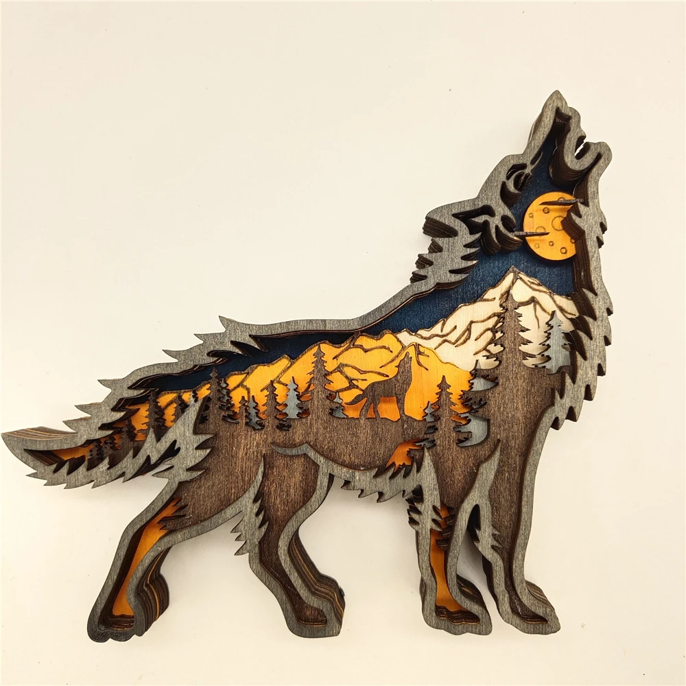 Christmas Decoration Wooden Hollowed Small Wolf LED Light Cute Desktop Ornaments Home Decor Accessories Wooden Ornaments
Christmas Decoration Wooden Hollowed Small Wolf LED Light Cute Desktop Ornaments Home Decor Accessories Wooden Ornaments