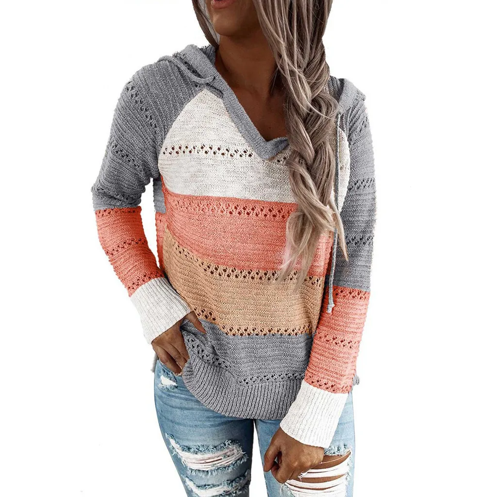 Patchwork Blouse Sleeves Women Hooded Casual Sweater Long V-Neck Fashion Tops Women's Peach Shirt Women Fuzzy Zip up Hoodie
Patchwork Blouse Sleeves Women Hooded Casual Sweater Long V-Neck Fashion Tops Women's Peach Shirt Women Fuzzy Zip up Hoodie