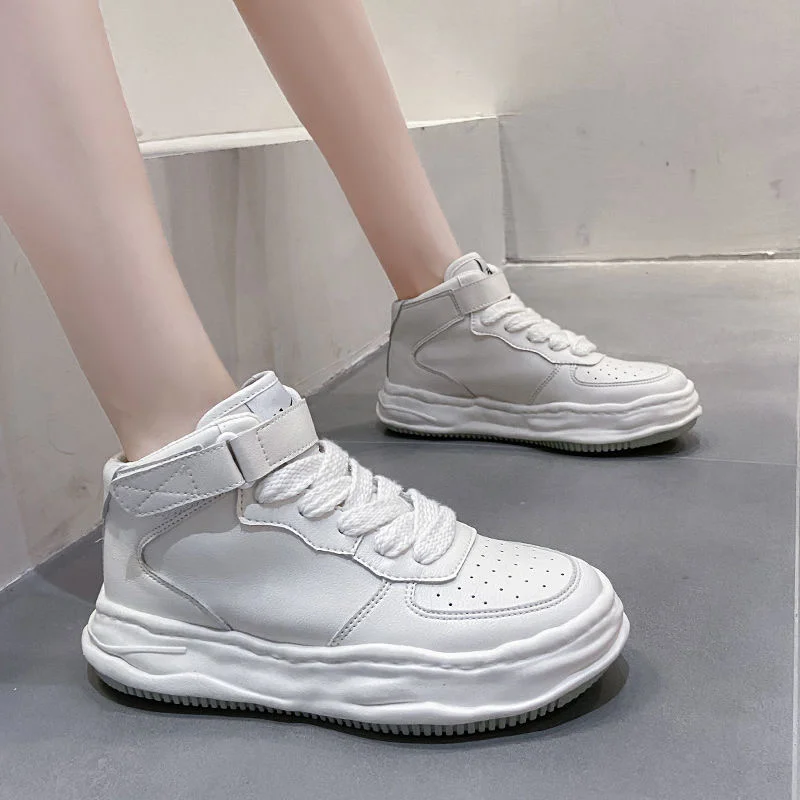 Women Sneakers Fashion High Top Chunky Sneakers Casual Shoes Autumn Comfortable White Thick Pleated Sole Flats Platform Shoes
Women Sneakers Fashion High Top Chunky Sneakers Casual Shoes Autumn Comfortable White Thick Pleated Sole Flats Platform Shoes