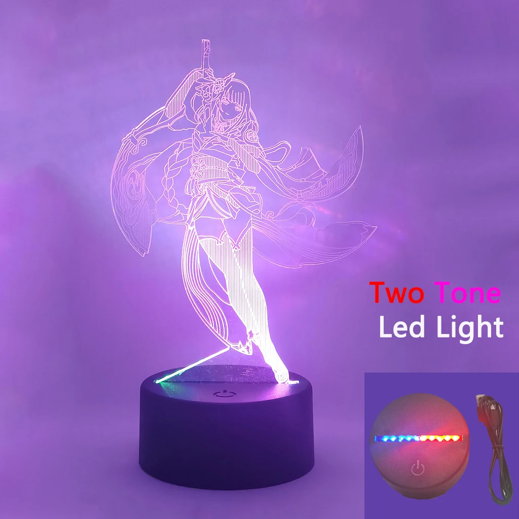 Anime Colorful Dual Lamp Genshin Impact Two Tone 3D Led Night Light Raiden Shogun For Kid Bedroom Desk Decor Birthday Gift Xiao
Anime Colorful Dual Lamp Genshin Impact Two Tone 3D Led Night Light Raiden Shogun For Kid Bedroom Desk Decor Birthday Gift Xiao