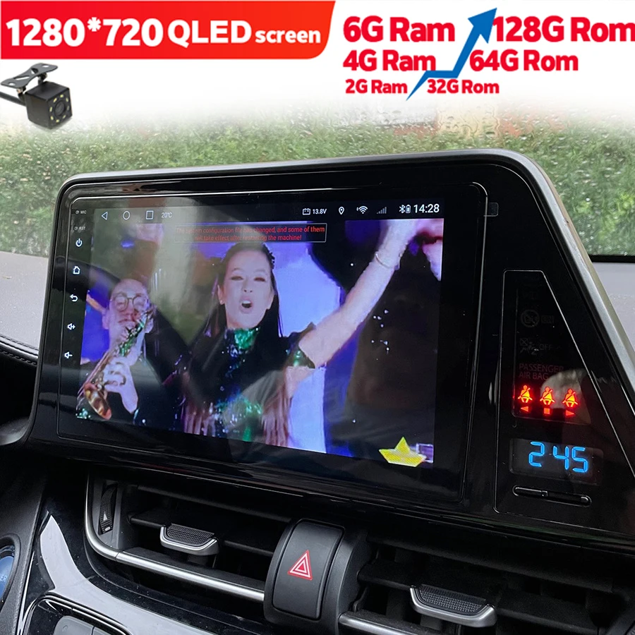 Автомобильный радиоприемник 128 Гб Rom Android 13 для Toyota C-HR CHR 2016 2020 GPS-навигация