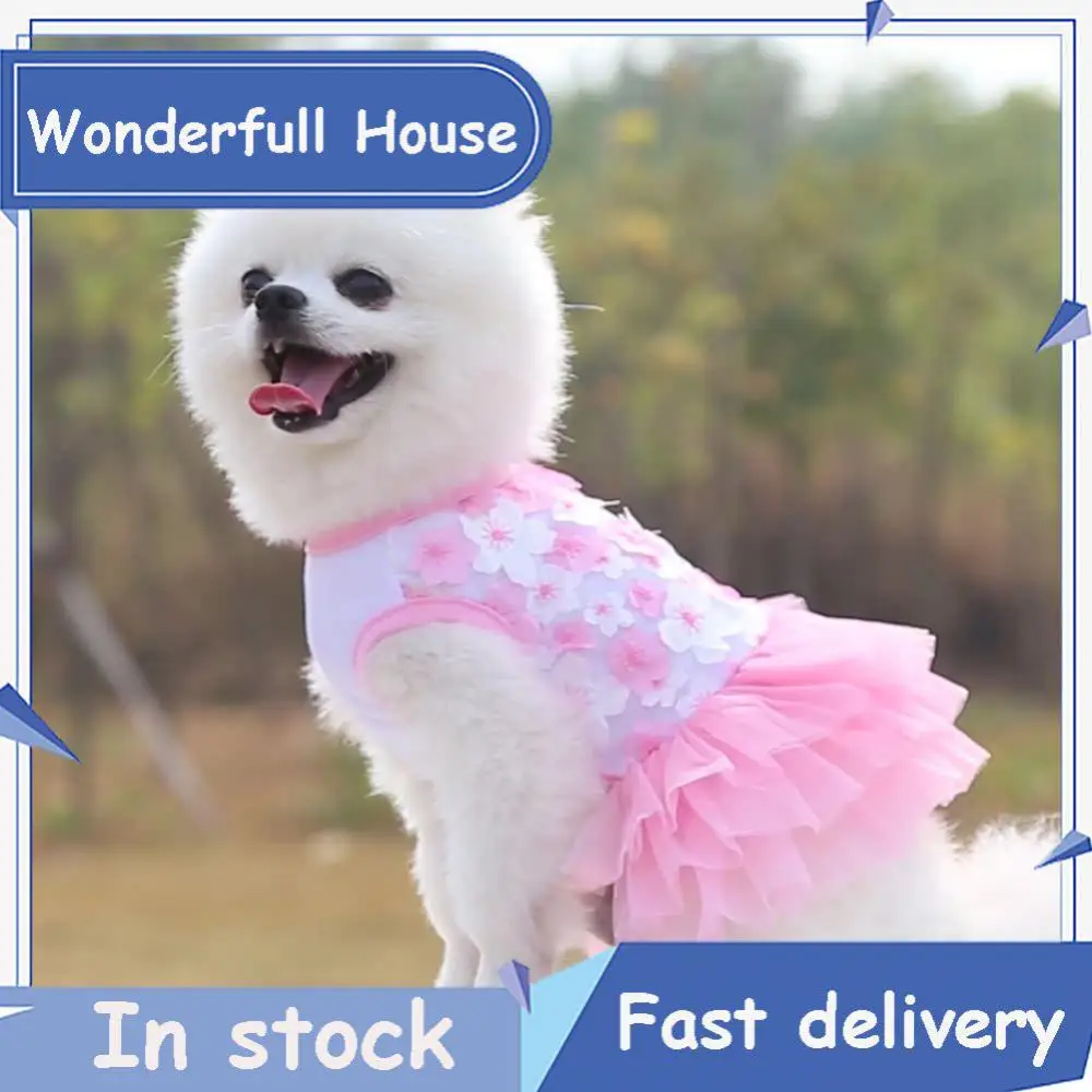 

Beauty Dog Princess Dresses Breathable Dog Clothes Durable Multi-size Optional Pet Dog Dress Pets Summer Dresses Comfortable