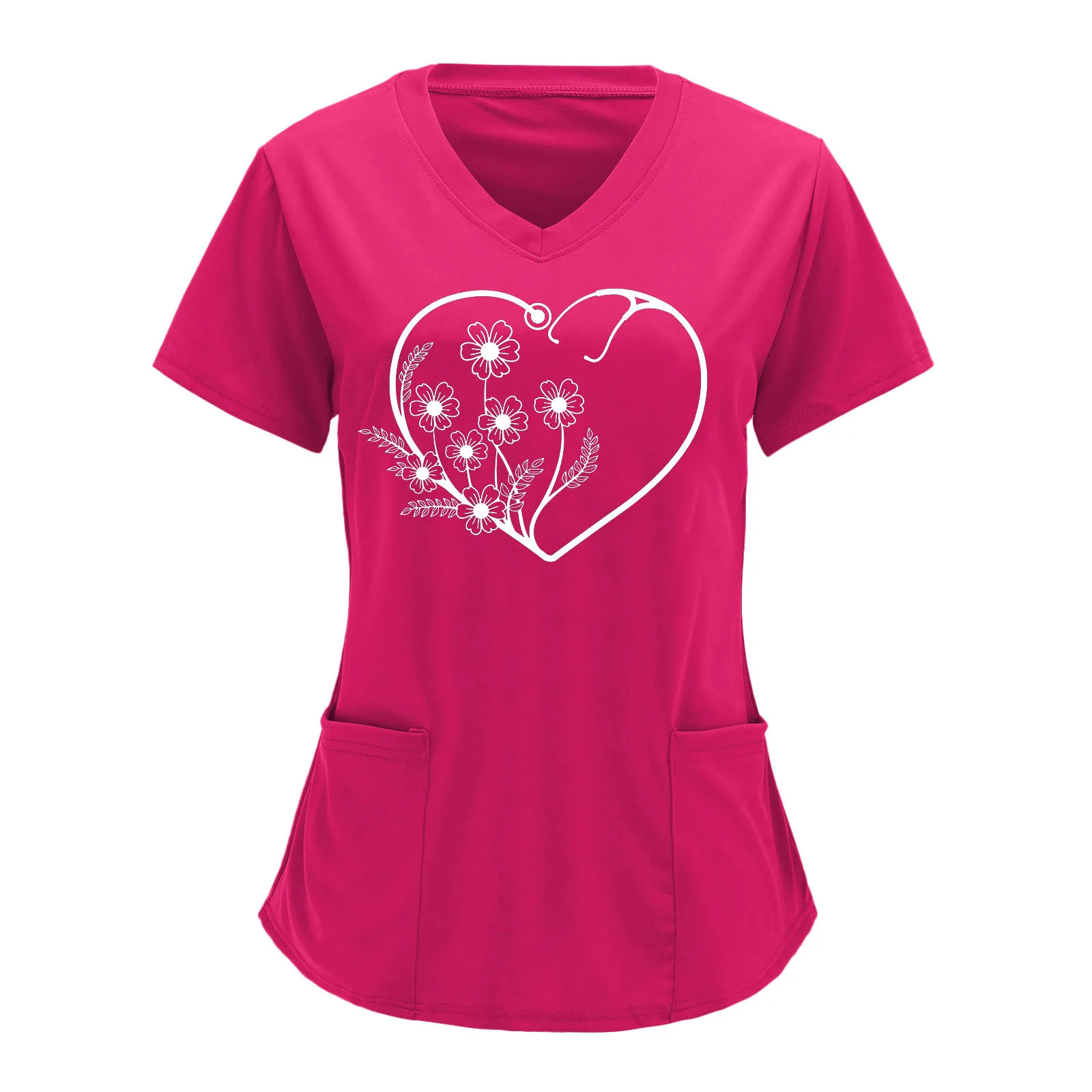 Women V Neck Solid Color Overalls Partial Positioning Printing Solid Color Short Sleeve Top Overalls Top
Women V Neck Solid Color Overalls Partial Positioning Printing Solid Color Short Sleeve Top Overalls Top