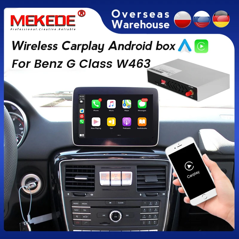 For Benz G Class W463 Support Siri IOS Android Mirror Link SWC Mirror Map Music Android Auto Decoder Box Wireless Apple CarPlay
For Benz G Class W463 Support Siri IOS Android Mirror Link SWC Mirror Map Music Android Auto Decoder Box Wireless Apple CarPlay