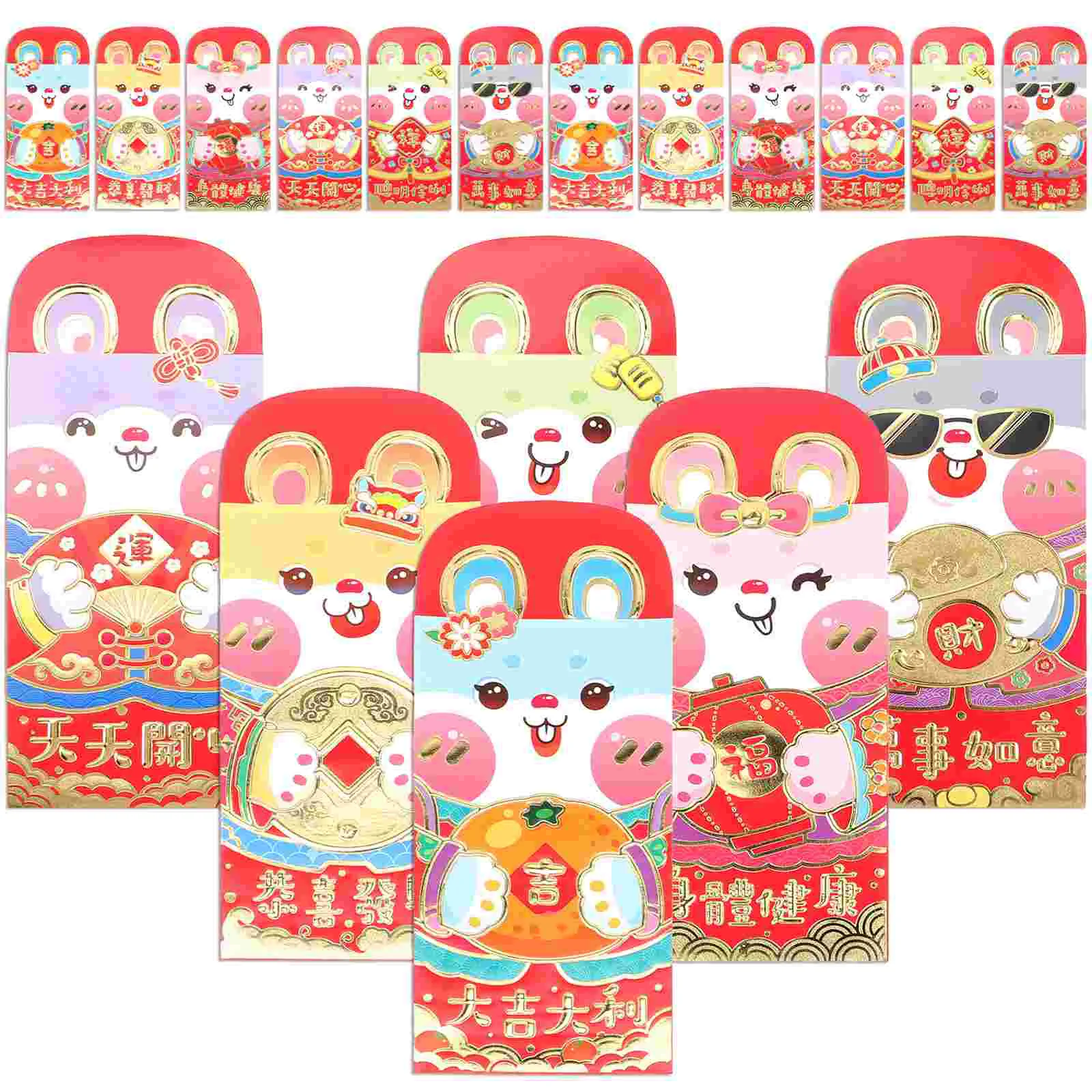 

Red Year New Envelopes Chinese Envelope Money Packet Packets Rabbit Lucky Bag Gift Eve Years Spring Pocket Wedding Festival Bao