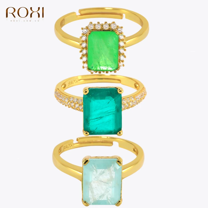 ROXI 925 Stelring Silver Big Size Rectangle Tourmaline Rings For Women Elegant Adjustable Paraiba Engagement Wedding Jewelry
ROXI 925 Stelring Silver Big Size Rectangle Tourmaline Rings For Women Elegant Adjustable Paraiba Engagement Wedding Jewelry