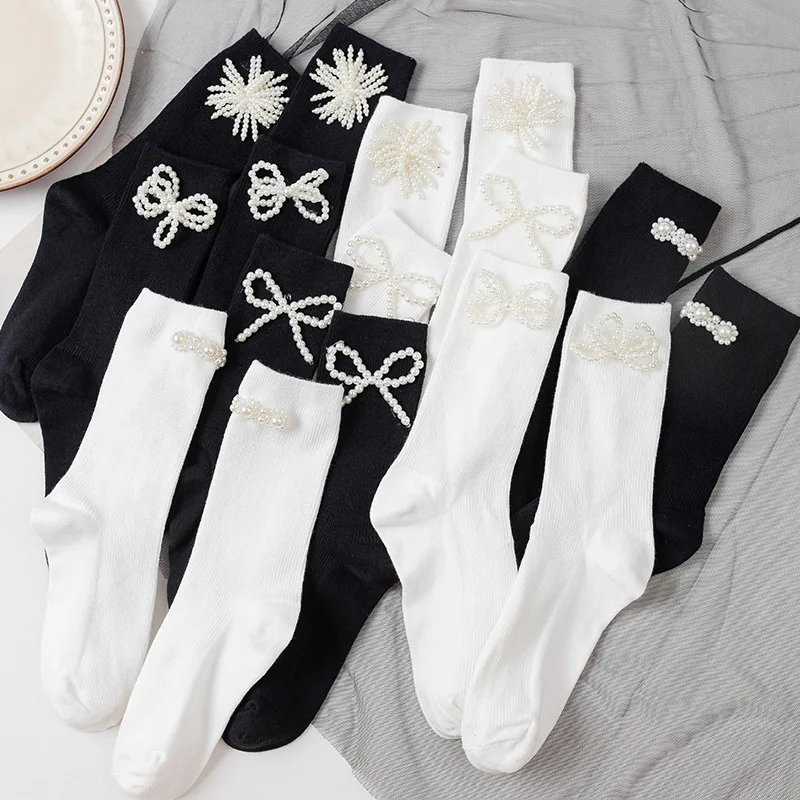 Three-dimensional Decoration Socks Women's Sweet Kawaii JK Woman Clothes Mid Tube Socks Harajuku Lolita White Black Stockings
Three-dimensional Decoration Socks Women's Sweet Kawaii JK Woman Clothes Mid Tube Socks Harajuku Lolita White Black Stockings