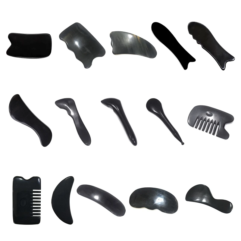 Natural Black Buffalos Horn Gua Sha Board Gua Sha Massage Tool For Scraping for FACIAL And Body Skin Back Massage
Natural Black Buffalos Horn Gua Sha Board Gua Sha Massage Tool For Scraping for FACIAL And Body Skin Back Massage