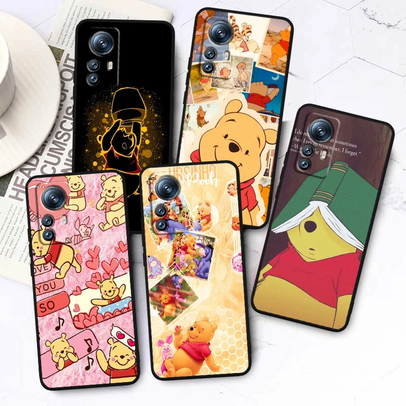 

Disney Winnie the Pooh Phone Case For Xiaomi Mi 13 12T 12S 12X 12 11 11T 11i 10T 10 Pro Lite Ultra 5G Fundas Black Cover