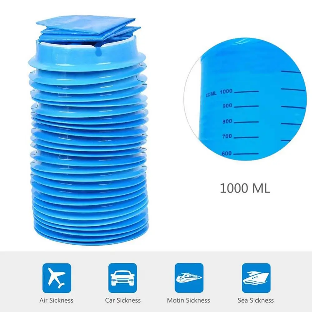 Handle 10Pcs 1000ML Disposable Travel Car Airplane Motion Sickness Nausea Vomit Bag
Handle 10Pcs 1000ML Disposable Travel Car Airplane Motion Sickness Nausea Vomit Bag