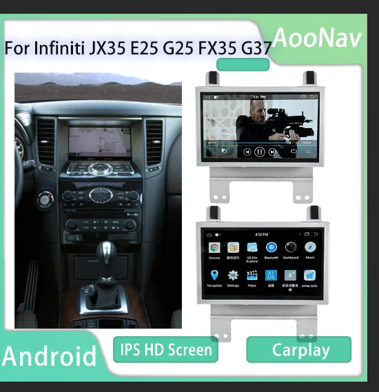 Автомагнитола 2 din для Infiniti JX35 E25 G25 FX35 G37, мультимедийный стереоприемник с сенсорным экраном и GPS-навигацией
Автомагнитола 2 din для Infiniti JX35 E25 G25 FX35 G37, мультимедийный стереоприемник с сенсорным экраном и GPS-навигацией