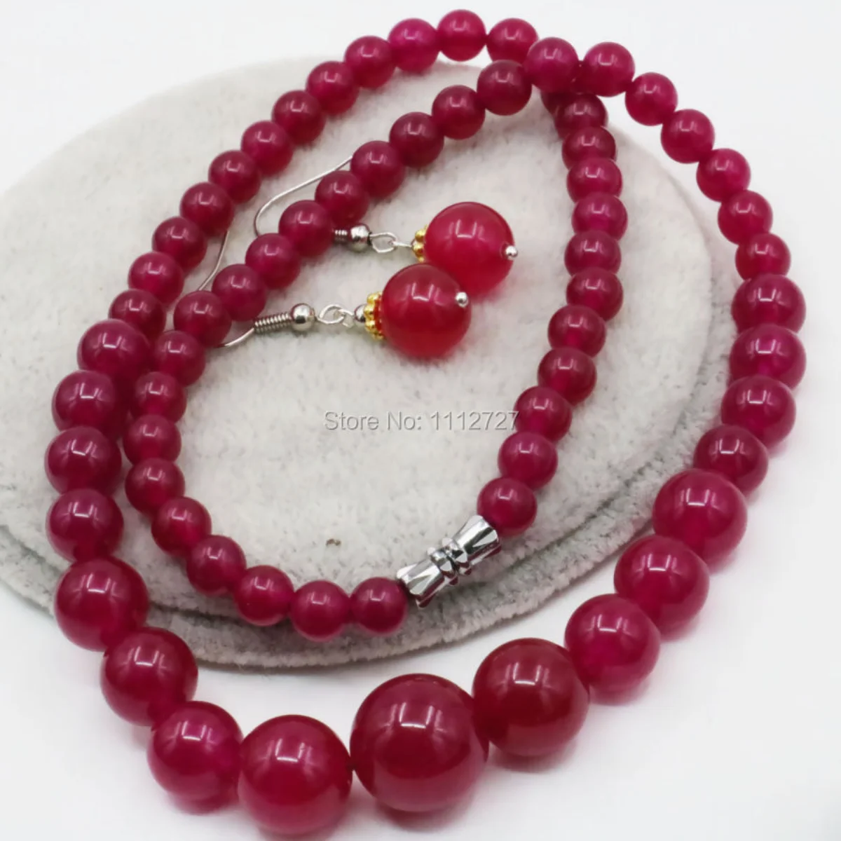 6-14mm Natural Rose Red Jade Stone Tower Necklace Chain Earring Sets Round Beads Women Jewelry Making Gifts Accessories 18inch
6-14mm Natural Rose Red Jade Stone Tower Necklace Chain Earring Sets Round Beads Women Jewelry Making Gifts Accessories 18inch