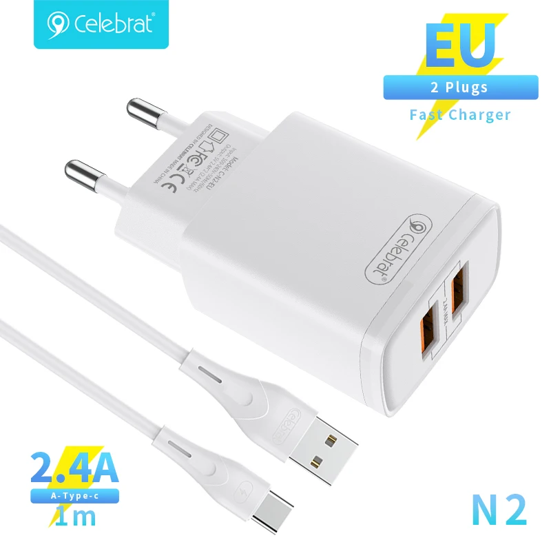 Celebrat N2 Iphone USB 2.4A Home Fast Charger Temperature Protection Portable Charging for iPhone 14 13 12 8 Xiaomi Phone Charge 
Celebrat N2 Iphone USB 2.4A Home Fast Charger Temperature Protection Portable Charging for iPhone 14 13 12 8 Xiaomi Phone Charge