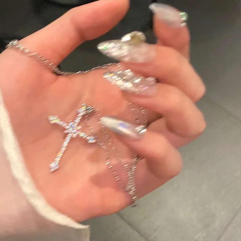 Full Drill Star Awn Cross Necklace Pendant Women's Cold Wind Sweet Cool Zircon Flash Diamond High-End Necklace Jewelry 2023 New
Full Drill Star Awn Cross Necklace Pendant Women's Cold Wind Sweet Cool Zircon Flash Diamond High-End Necklace Jewelry 2023 New