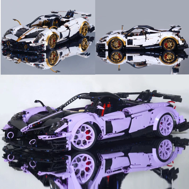 High-Tech MOC 1:8 10252 10252B 3428Pcs Super Racing Sport Car Pagani Model Building Bricks Blocks Toys Christmas Gifts For Kids
High-Tech MOC 1:8 10252 10252B 3428Pcs Super Racing Sport Car Pagani Model Building Bricks Blocks Toys Christmas Gifts For Kids