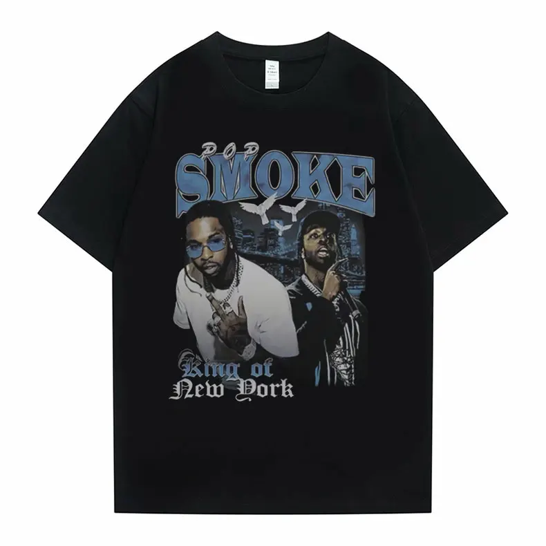 Rap Pop Smoke Graphic Print Tshirt Fashion Rapper The Woo King Tee Black Male T-shirt Men Women Hip Hop T Shirts Man Streetwear
Rap Pop Smoke Graphic Print Tshirt Fashion Rapper The Woo King Tee Black Male T-shirt Men Women Hip Hop T Shirts Man Streetwear