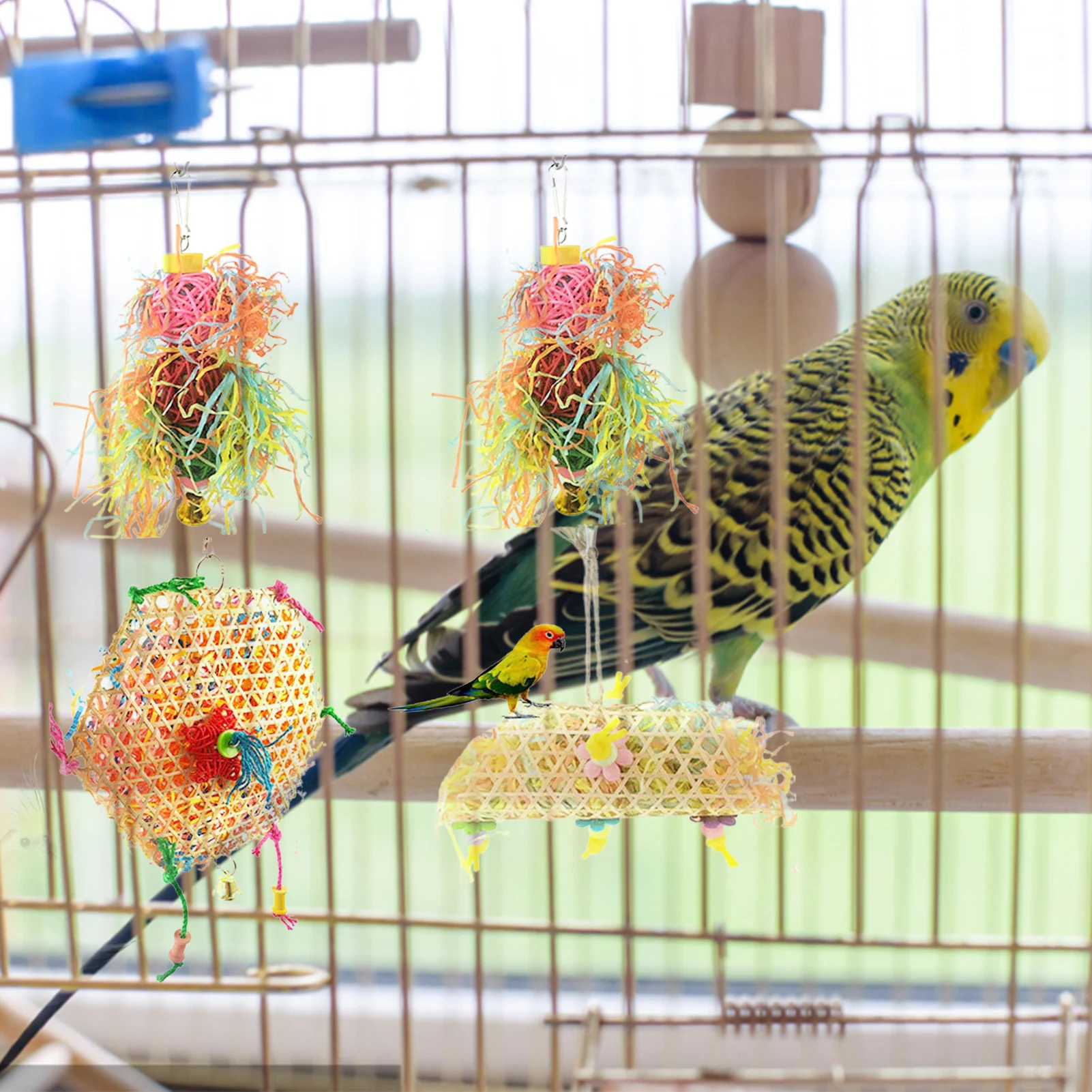 Bird Shredding Toys Bird Chewing Toys Draw Attention Bird Shredding Toys For Small Medium Parrots Multiple Colour 4 PCS Bird
Bird Shredding Toys Bird Chewing Toys Draw Attention Bird Shredding Toys For Small Medium Parrots Multiple Colour 4 PCS Bird