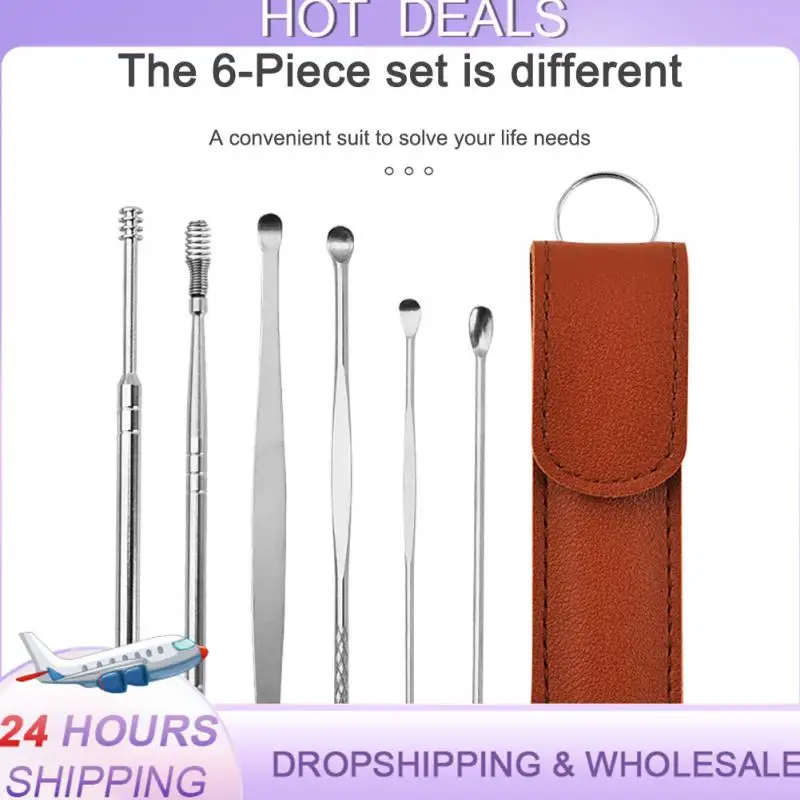 6Pcs/Set Portable Ear Wax Pickers Double-headed Stainless Steel Earwax Removal Curetter Ear Cleaner Spoon Tools Ear Care Set
6Pcs/Set Portable Ear Wax Pickers Double-headed Stainless Steel Earwax Removal Curetter Ear Cleaner Spoon Tools Ear Care Set