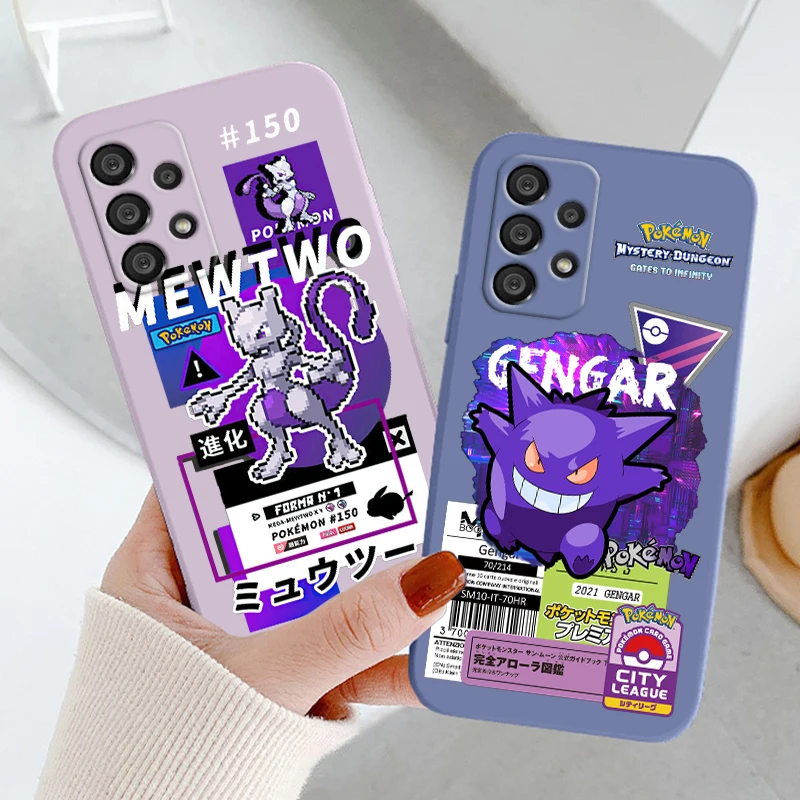 Pokemons Mewtwo Gengar Lucario Phone Case For Samsung A73 A53 A33 A52 A32 A71 A51 A21S A03S A50 A30 5G Liquid Rope Funda Cover
Pokemons Mewtwo Gengar Lucario Phone Case For Samsung A73 A53 A33 A52 A32 A71 A51 A21S A03S A50 A30 5G Liquid Rope Funda Cover