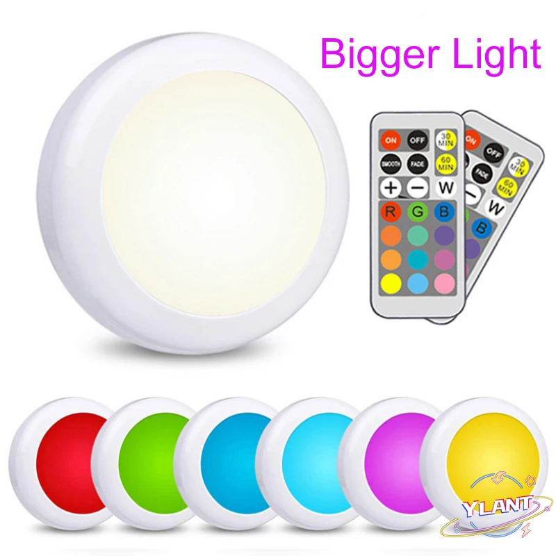 LED Cabinet Light battery RGB Color Puck Lights Dimmable Under Shelf Kitchen Counter Lighting remote controller night light
LED Cabinet Light battery RGB Color Puck Lights Dimmable Under Shelf Kitchen Counter Lighting remote controller night light