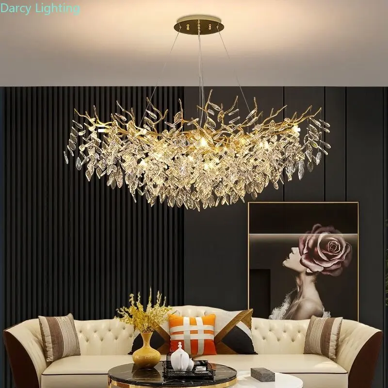 Chandelier LED Luxury Modern Crystal Hanging Branch Chandeliers for Living Room Large Pendant Light Dining Room Decoration
Chandelier LED Luxury Modern Crystal Hanging Branch Chandeliers for Living Room Large Pendant Light Dining Room Decoration