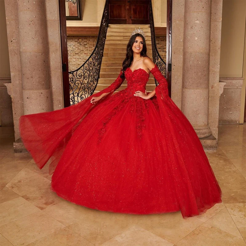 Red Quinceanera Dress 3D Applique Beads Corset Prom Dress 15 Year Old Dress Sweet Princess Party Birthday Dress
Red Quinceanera Dress 3D Applique Beads Corset Prom Dress 15 Year Old Dress Sweet Princess Party Birthday Dress