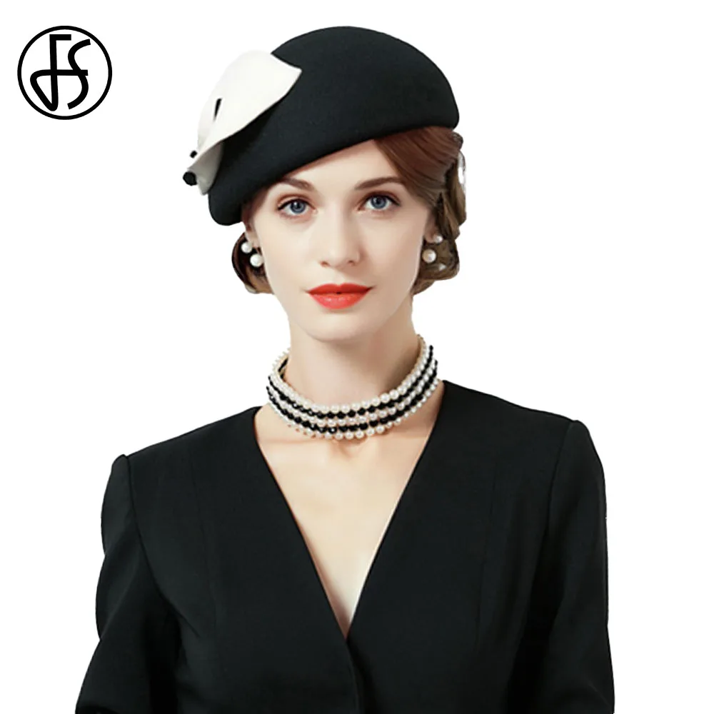 FS 100% Wool Small Top Hats For Luxury Women Elegant Berets Spring Autumn Wedding Ceremony Church Cap Flower Ladies Felt Fedoras
FS 100% Wool Small Top Hats For Luxury Women Elegant Berets Spring Autumn Wedding Ceremony Church Cap Flower Ladies Felt Fedoras