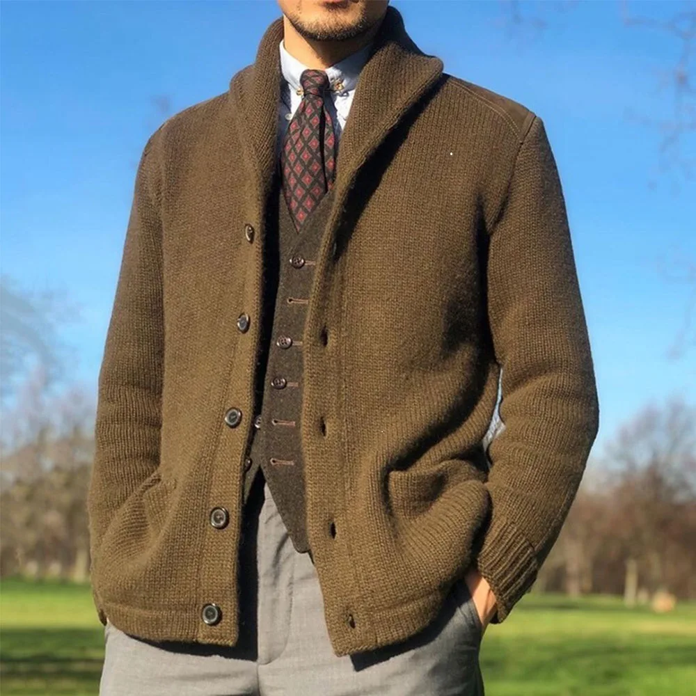 New Men's Autumn and Winter Explosions Foreign Trade Sweaters European and American Men's Single-breasted Bottoming Knit Cardiga
New Men's Autumn and Winter Explosions Foreign Trade Sweaters European and American Men's Single-breasted Bottoming Knit Cardiga