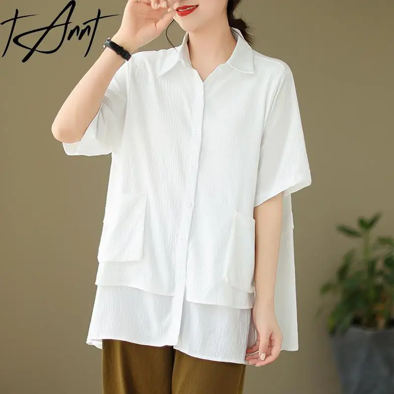 Tannt Women Shirt Irregular Fake Two Black White Blouse Tops Asymmetry Fashion Casual Shirts For Women 2023 New Summer
Tannt Women Shirt Irregular Fake Two Black White Blouse Tops Asymmetry Fashion Casual Shirts For Women 2023 New Summer