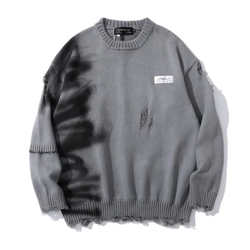 Spring Autumn Men's Sweater Graffiti Print Round Neck Sweater High Street Hole Streetwear Trend Oversized Pullover Free Shipping
Spring Autumn Men's Sweater Graffiti Print Round Neck Sweater High Street Hole Streetwear Trend Oversized Pullover Free Shipping