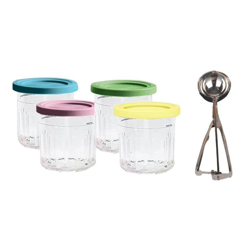 4 Pack For NINJA Ice Cream Pint Cups NC299AMZ/NC300S Series Ice Cream Maker Replacement Storage Jars With Airtight Lids
4 Pack For NINJA Ice Cream Pint Cups NC299AMZ/NC300S Series Ice Cream Maker Replacement Storage Jars With Airtight Lids