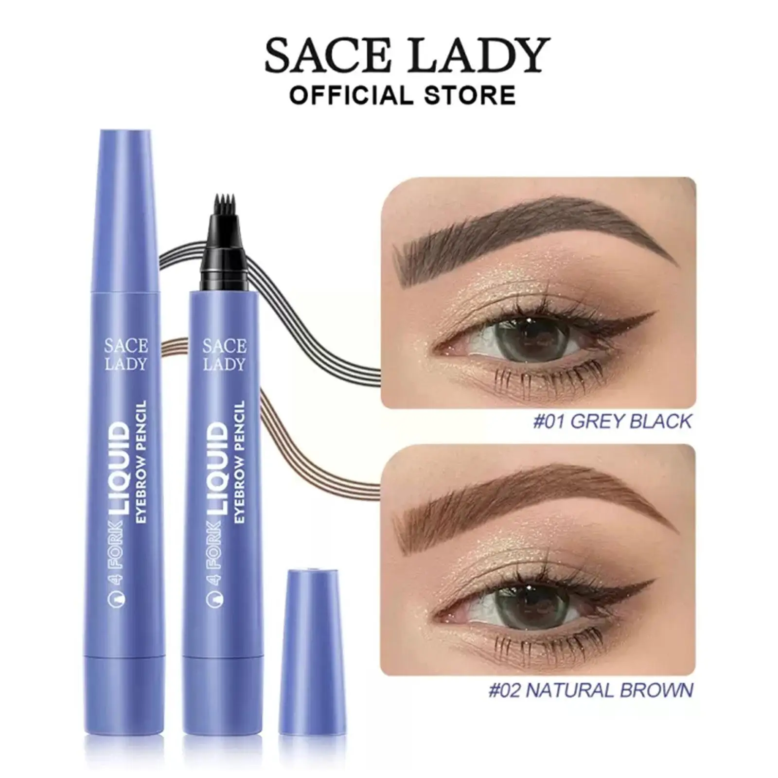 2-color Four-claw Eyebrow Pencil Natural Eyebrow Shape Non-smudge Waterproof And Eyebrow Sweat-proof Pencil Long-lasting U8J9
2-color Four-claw Eyebrow Pencil Natural Eyebrow Shape Non-smudge Waterproof And Eyebrow Sweat-proof Pencil Long-lasting U8J9