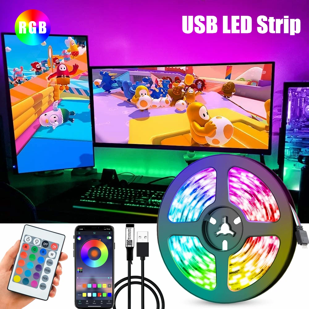 LED Strip RGB Lights Bluetooth Remote Control 5050 Lamp Deconration Bedroom 10m 20m Flexible Fita Ribbon Decor Background Light
LED Strip RGB Lights Bluetooth Remote Control 5050 Lamp Deconration Bedroom 10m 20m Flexible Fita Ribbon Decor Background Light