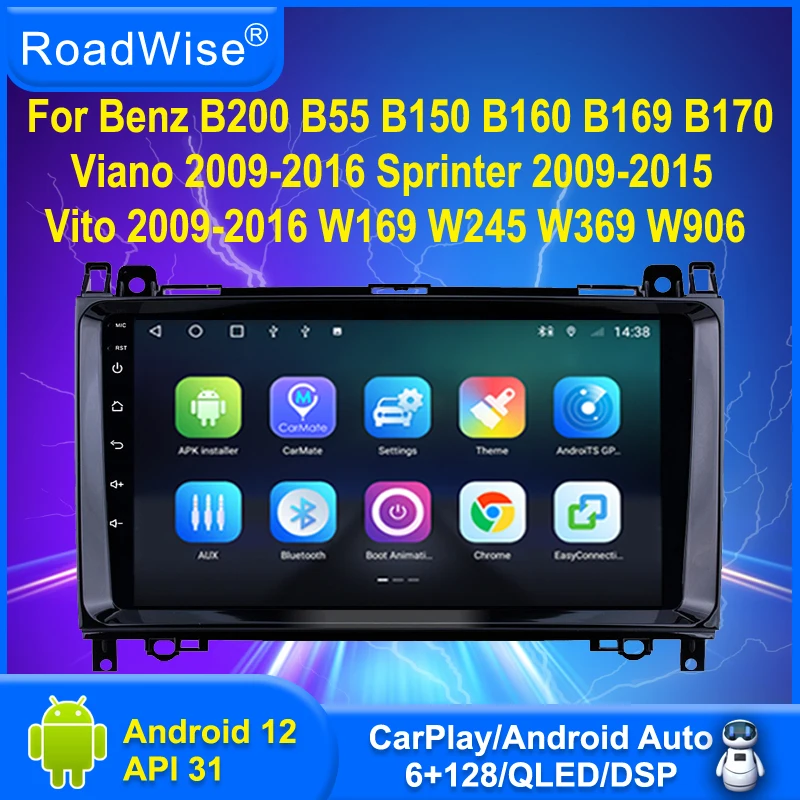 Roadwise Android Auto Radio For Mercedes Benz B200 Sprinter W906 W639 classe W169 W245 2004-2012 Video Player 4G GPS DVD BT WIFI
Roadwise Android Auto Radio For Mercedes Benz B200 Sprinter W906 W639 classe W169 W245 2004-2012 Video Player 4G GPS DVD BT WIFI