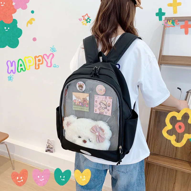 Japan and South Korea transparent jelly bag multi-purpose baby badge pain bag new student school bag shoulder portable Backpack
Japan and South Korea transparent jelly bag multi-purpose baby badge pain bag new student school bag shoulder portable Backpack