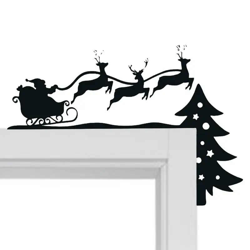 

Рождественская дверная рама, знак, 2 шт., Рождественская дверь Санта и северный олень, рамка Санта-Клауса, Рождественская дверь северного оле...