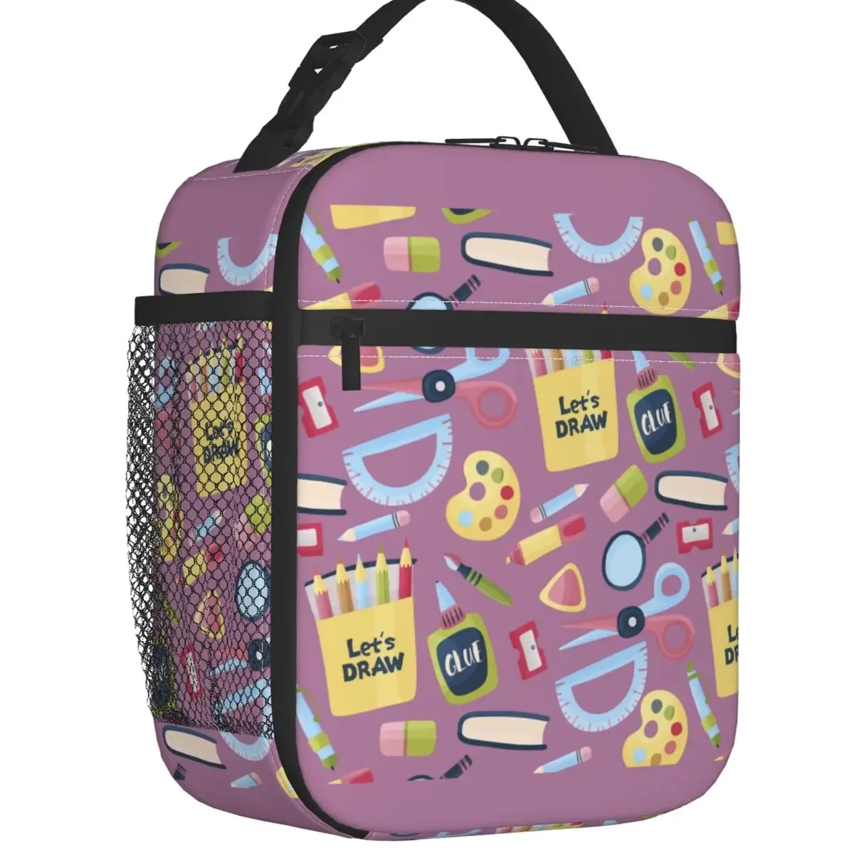 

Снова в школу, художественное ремесло, теплоизолированная сумка для ланча, Женская многоразовая сумка для ланча для школы, многофункциональная коробка для еды