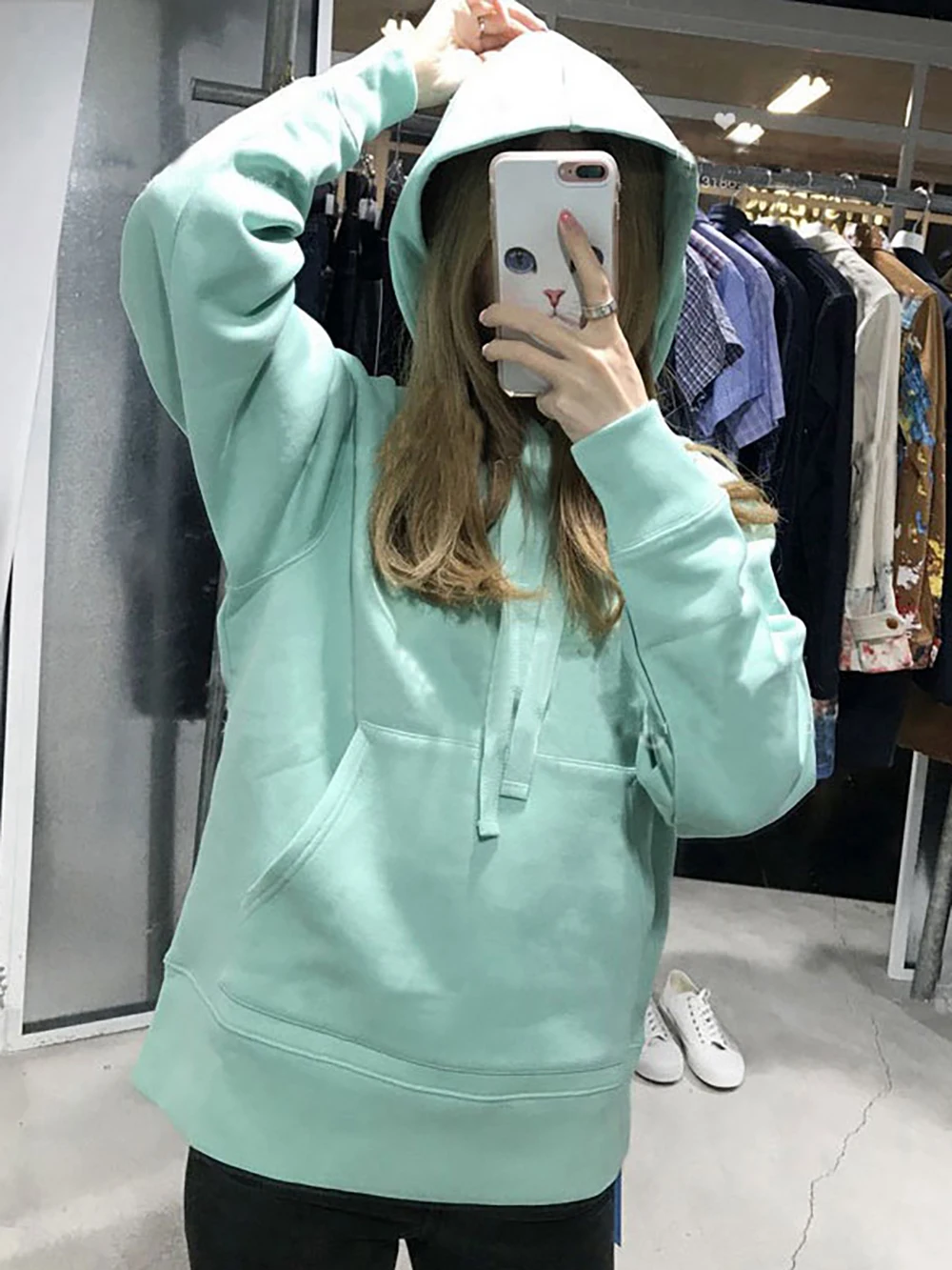 Rowling Mirror Smiley Embroidered Logo Cotton Hoodie Sweatshirt Women Long Sleeve O Neck Pullovers Casual Classic Tops
Rowling Mirror Smiley Embroidered Logo Cotton Hoodie Sweatshirt Women Long Sleeve O Neck Pullovers Casual Classic Tops