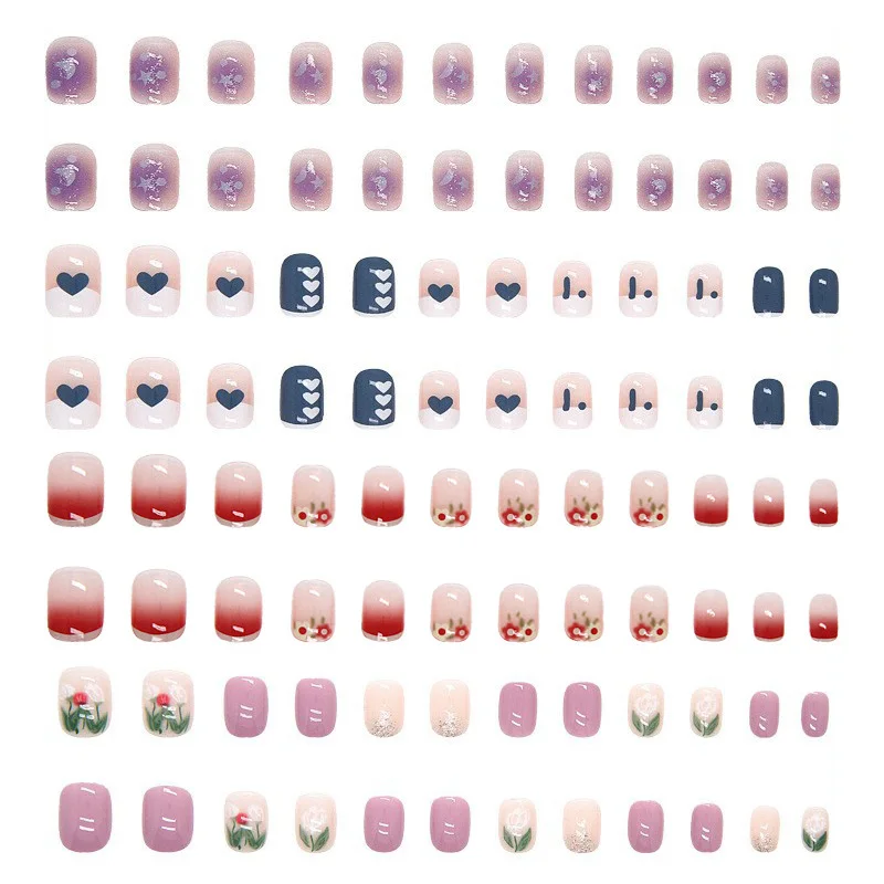 24PCS Fake Nails Acrylic ABS False Press On Nail Short French Style Full Cover Nail Extension Detachable Artificial Manicure
24PCS Fake Nails Acrylic ABS False Press On Nail Short French Style Full Cover Nail Extension Detachable Artificial Manicure